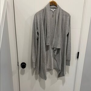 Stella & Dot Heather Gray Drape Cardigan size medium